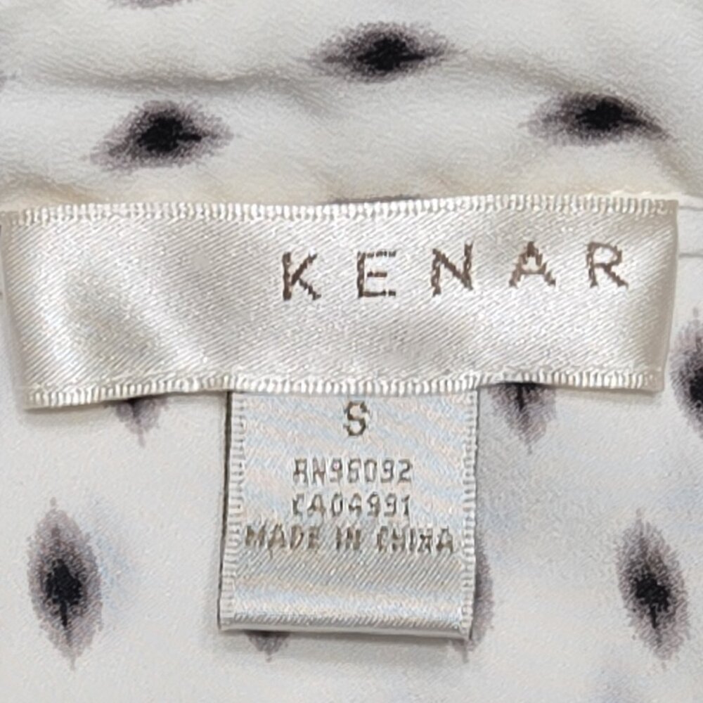 Kenar Blouse Womens Small Sleeveless Button Down Polka Dot Top Career Workwear - Picture 9 of 11